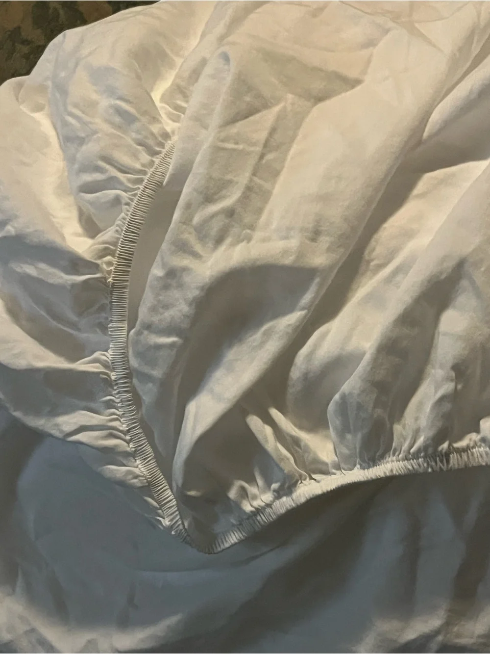 Bellino Fine Linen White Fitted Sheet with Elastic Edge